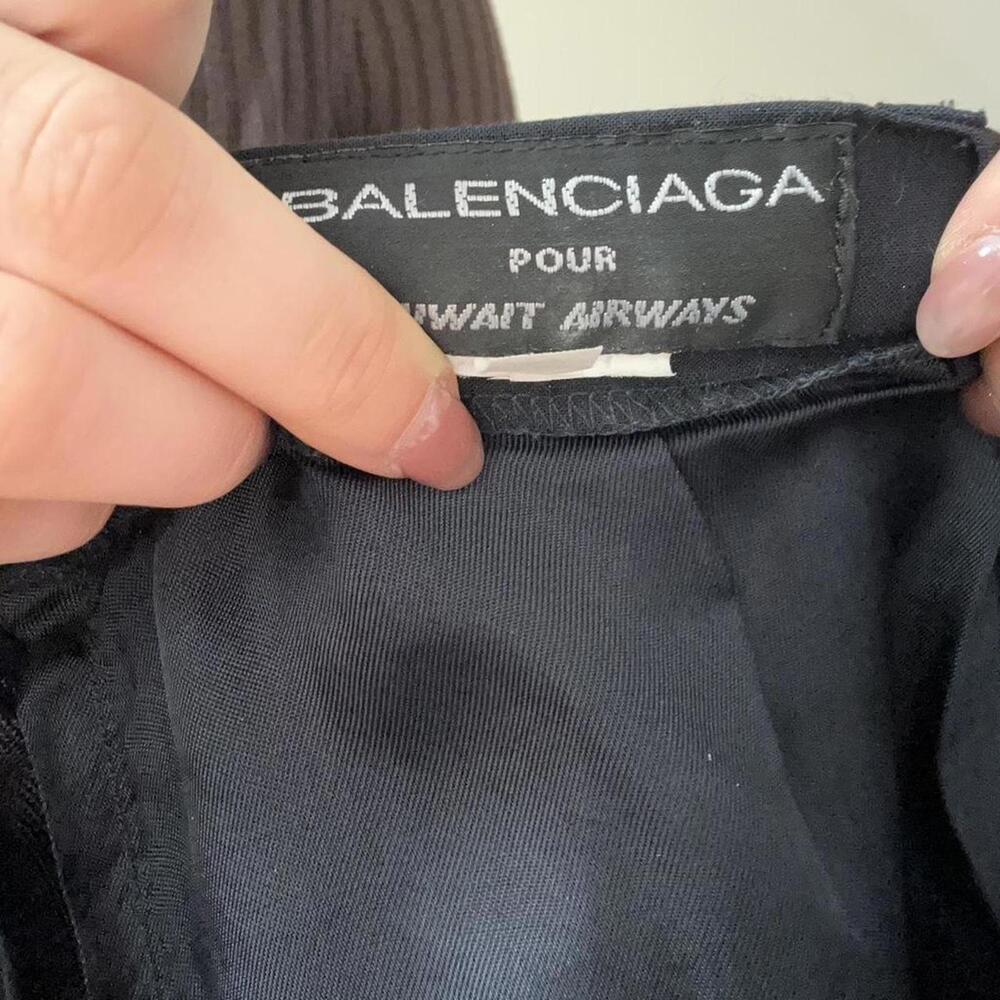 rare archival balenciaga pour kuwait airways uniform skirt